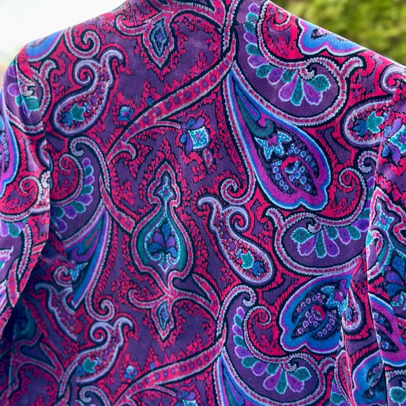 TanJay Multicolor Cotton Velvet Blazer - Picture 9 of 10